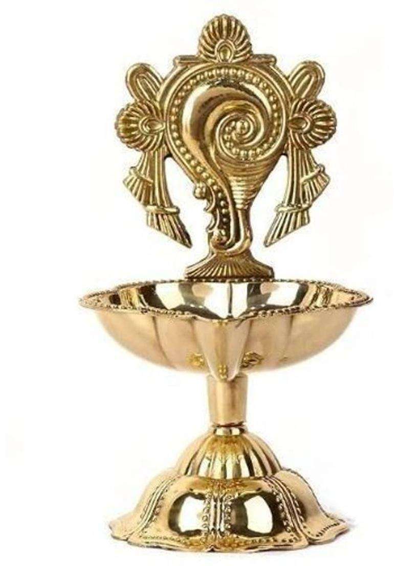 Krishna arts Aarti Kapur Burner Brass (Pack of 2) Table Diya(Height 3.5 inch) - Indya