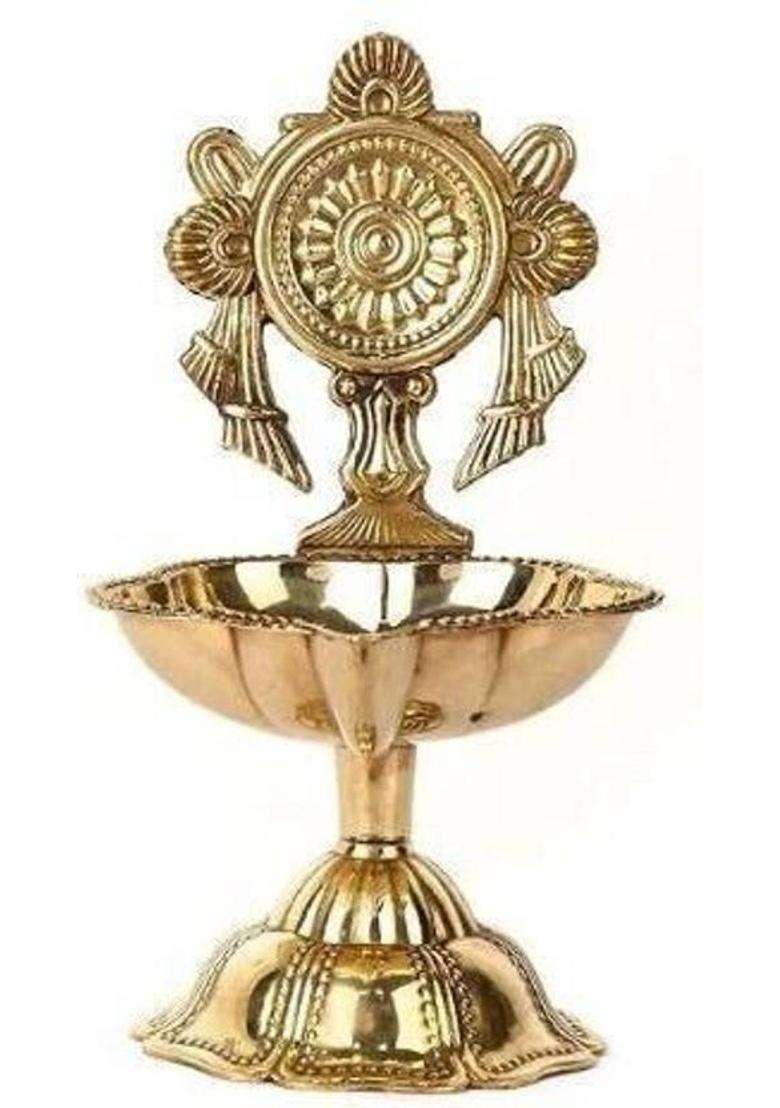 Krishna arts Aarti Kapur Burner Brass (Pack of 2) Table Diya(Height 3.5 inch) - Indya