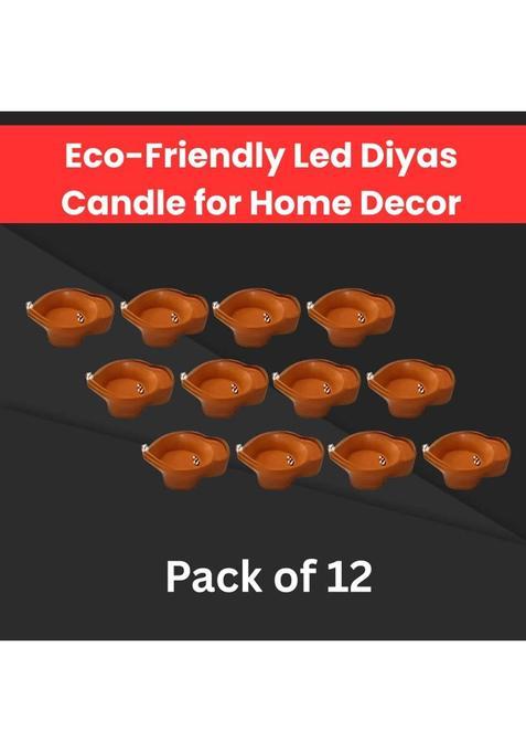 Guggu Plastic (Pack of 12) Table Diya Set(Height 2 inch)