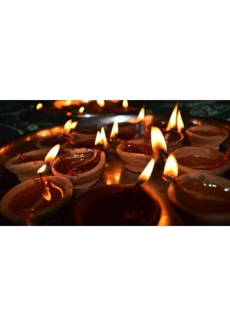 Dominion Care Diwali Clay Spical Matti Handmade Earthen Clay small Size Diya Pack of 100 Earthenware (Pack of 100) Table Diya Set(Height 2 inch) - Indya