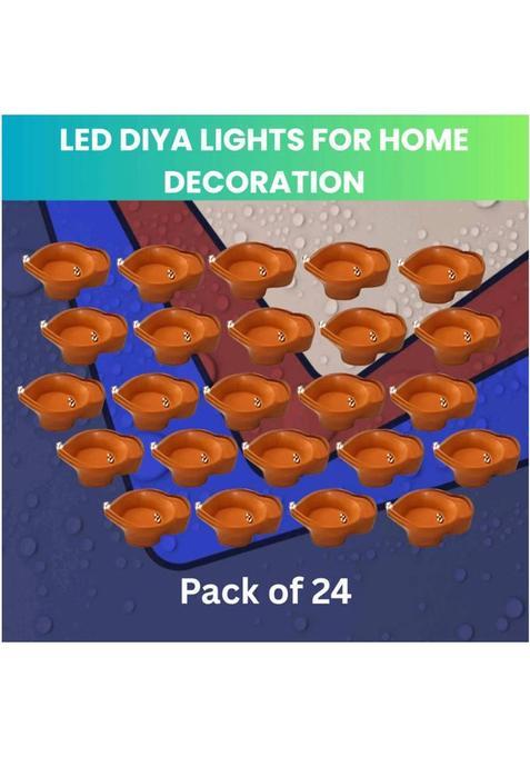 Guggu Plastic (Pack of 24) Table Diya Set(Height 2 inch)