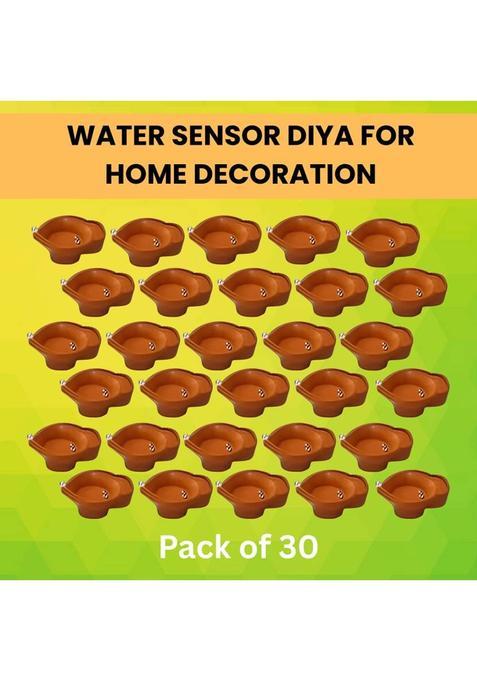 Kidswsie Plastic (Pack of 30) Table Diya Set(Height 2 inch)