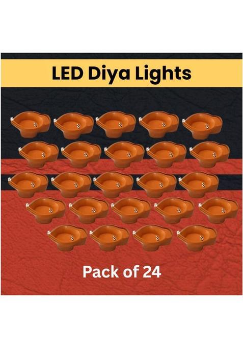 Guggu Plastic (Pack of 24) Table Diya Set(Height 2 inch)