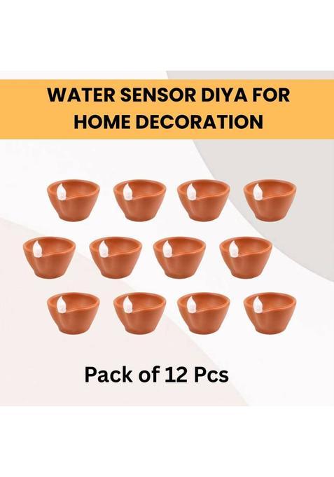 YAROH Plastic (Pack of 12) Table Diya Set(Height 2 inch)