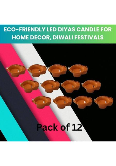 Guggu Plastic (Pack of 12) Table Diya Set(Height 2 inch)