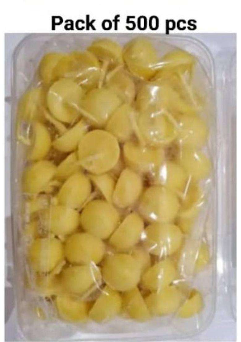 IND DREAM STORE Ghee Diya Batti 200pcs Handmade Ghee Diya Batti Cotton (Pack of 2) Table Diya Set(Height 1 inch) - Indya
