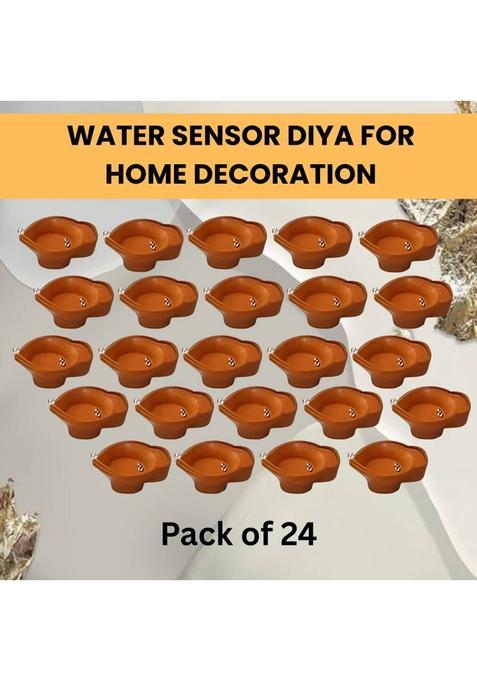 Frony Plastic (Pack of 24) Table Diya Set(Height 2 inch)