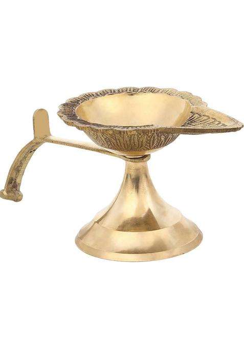 DOKCHAN Brass Table Diya(Height 2.25 inch)
