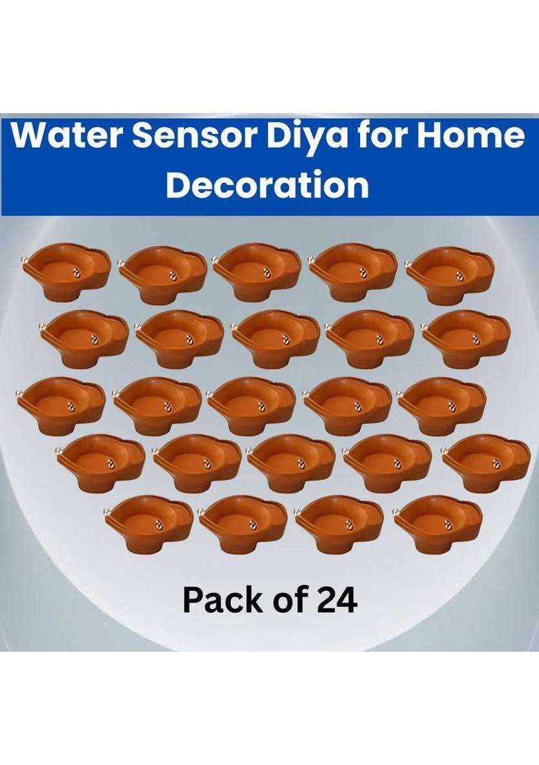 Kidswsie Plastic (Pack of 24) Table Diya Set(Height 2 inch) - Indya