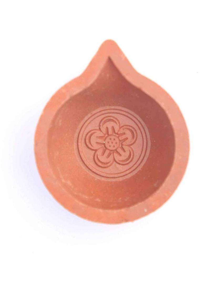CACTUS VARIETIES Clay/Terracotta Diyas/Lamps for Festival puja & Diwali Decoration/karthigai deepam (Brown 100) Terracotta (Pack of 100) Table Diya(Height 3 inch) - Indya