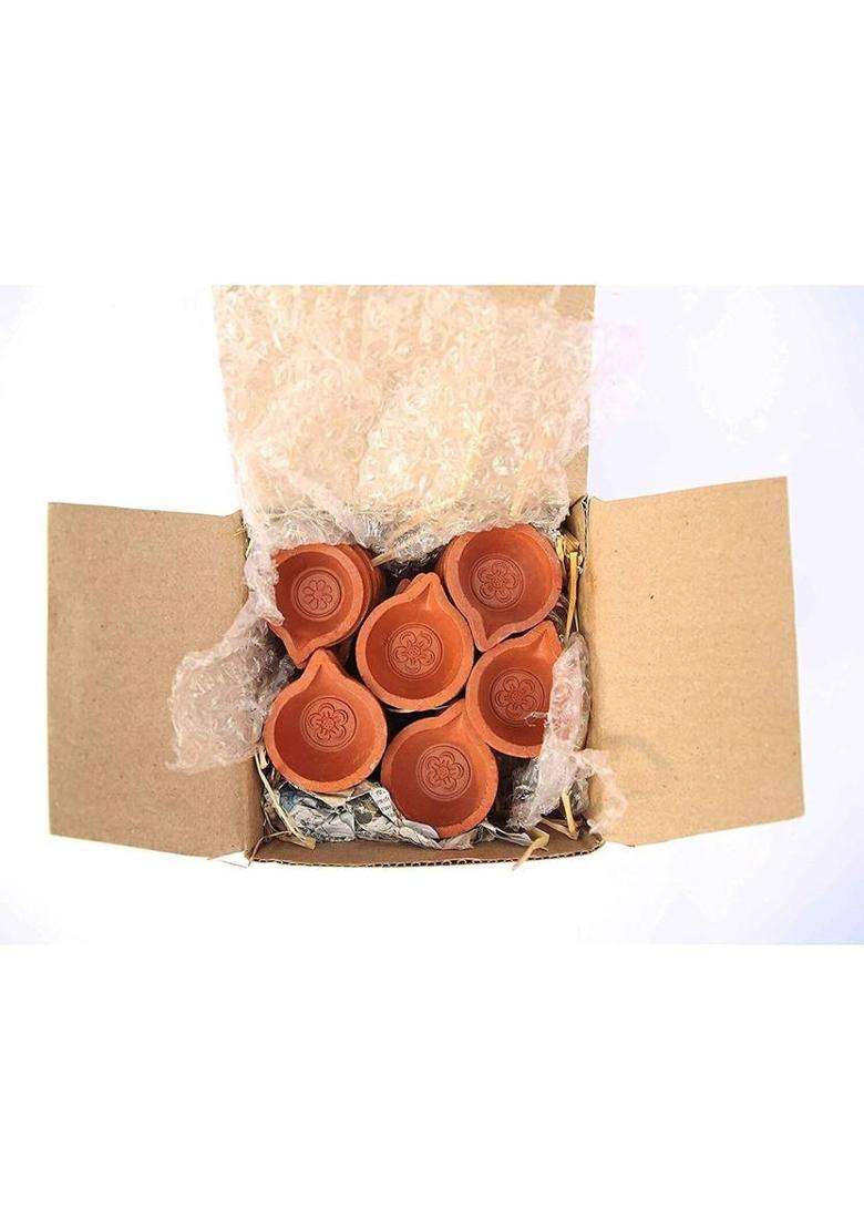 CACTUS VARIETIES Clay/Terracotta Diyas/Lamps for Festival puja & Diwali Decoration/karthigai deepam (Brown 100) Terracotta (Pack of 100) Table Diya(Height 3 inch) - Indya