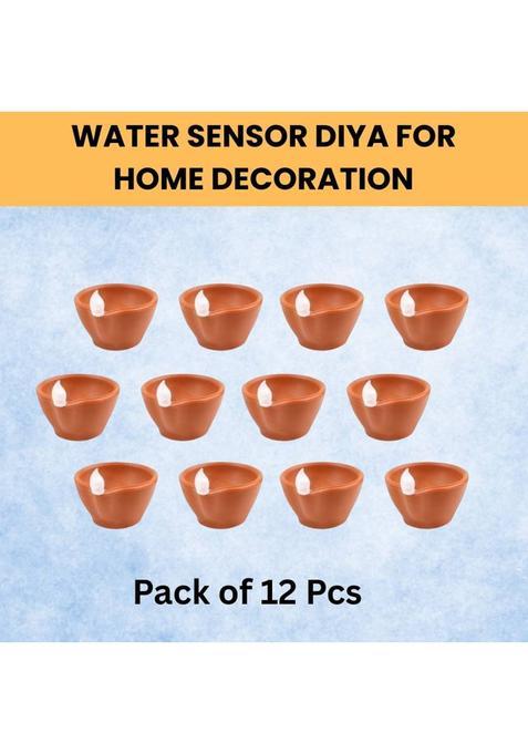 Clairbell b Plastic (Pack of 12) Table Diya Set(Height 2 inch)