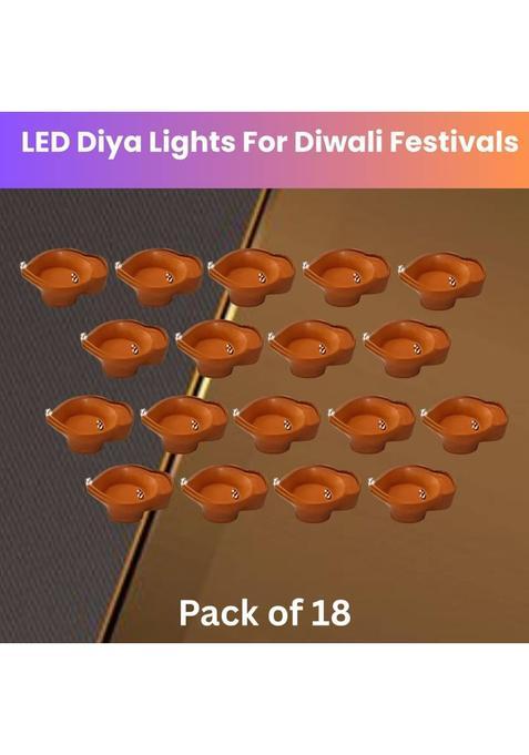 Guggu Plastic (Pack of 18) Table Diya Set(Height 2 inch)