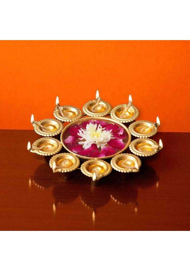ZUNISHOP Iron Table Diya(Height 10 inch) - Indya