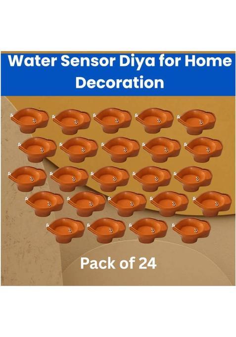 Guggu Plastic (Pack of 24) Table Diya Set(Height 2 inch)