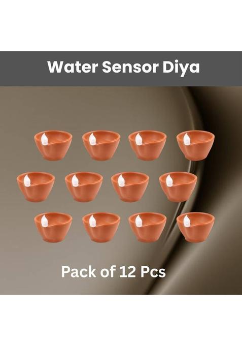 Guggu Plastic (Pack of 12) Table Diya Set(Height 2 inch)