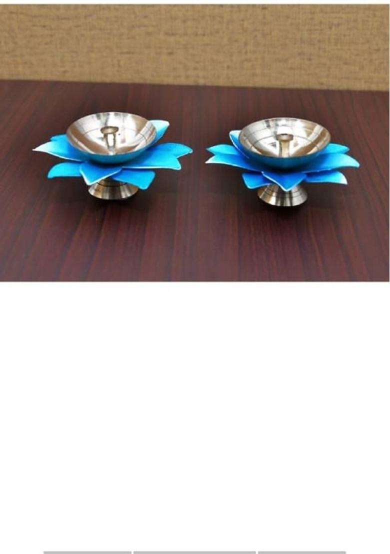 Ashamohar Brass (Pack of 2) Hanging Diya(Height 3.5 inch) - Indya