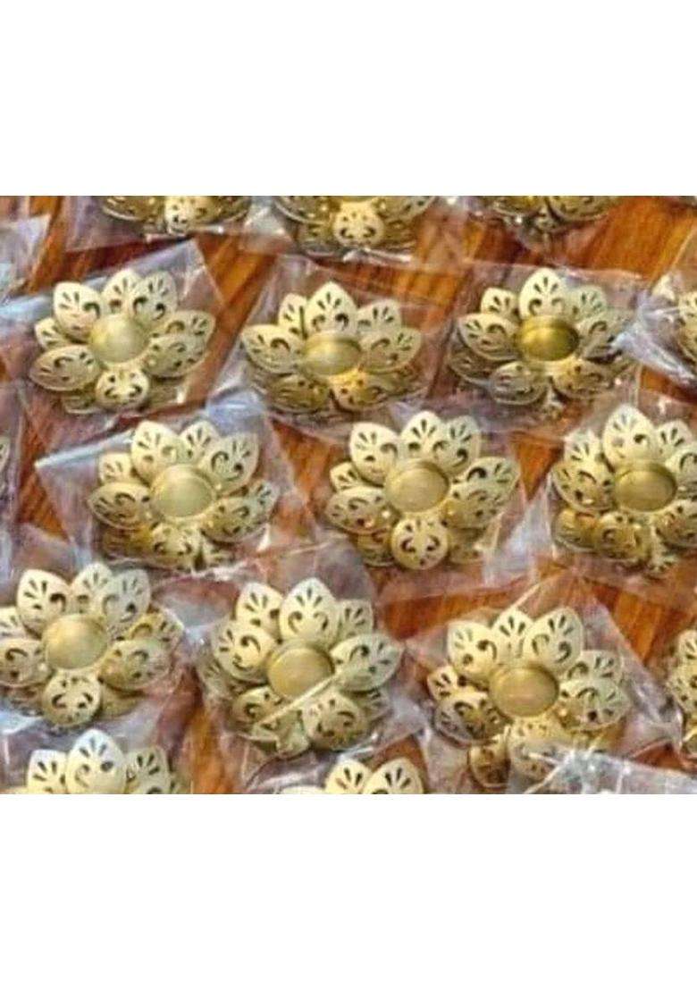 MHTRADERS Diya for decoration Iron (Pack of 10) Table Diya(Height 1 inch) - Indya