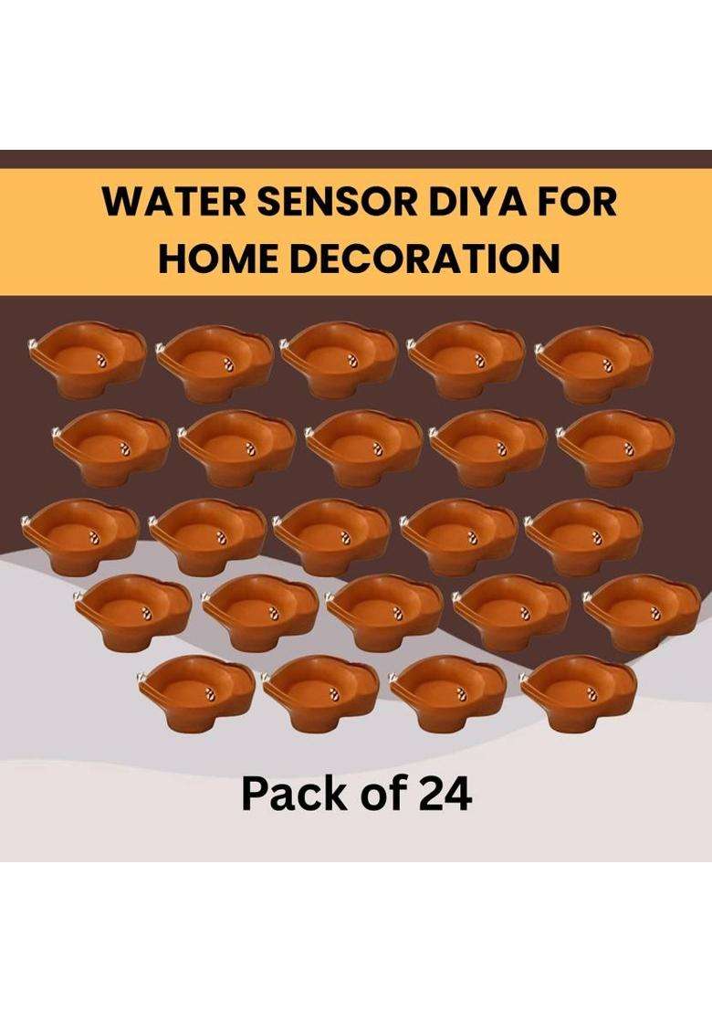 LeafBlu Plastic (Pack of 24) Table Diya(Height 2 inch) - Indya