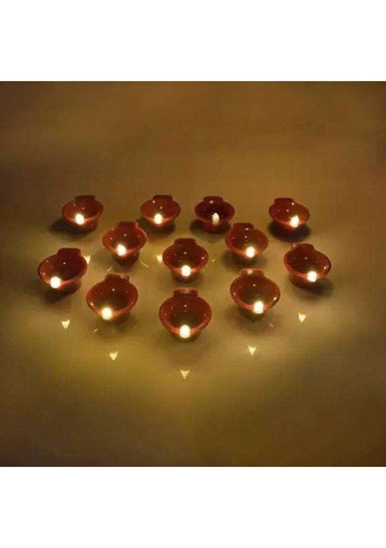 LeafBlu Plastic (Pack of 24) Table Diya(Height 2 inch) - Indya