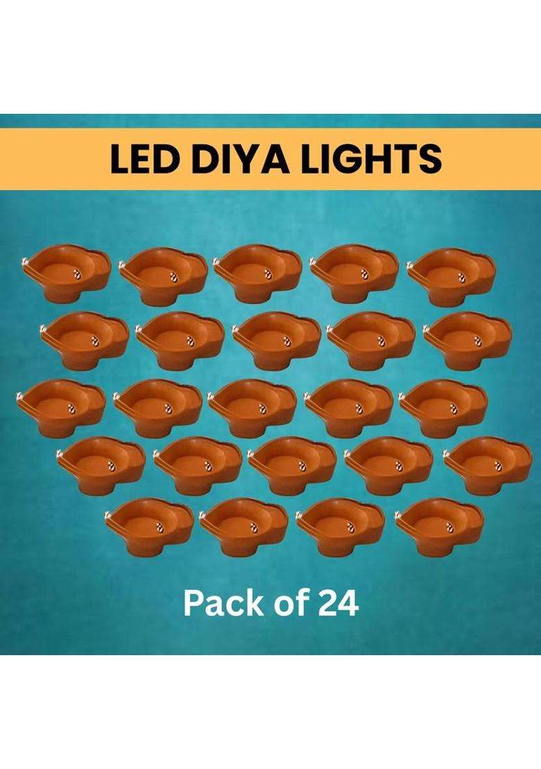 Guggu Plastic (Pack of 24) Table Diya Set(Height 2 inch) - Indya