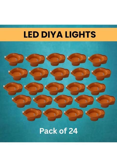 Guggu Plastic (Pack of 24) Table Diya Set(Height 2 inch)