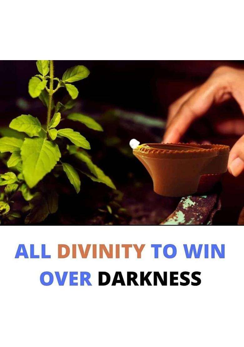 Daiwik Led Smokeless and Flameless Diya Light With Liquid Sensor Plastic (Pack of 48) Table Diya Set(Height 1.5 inch) - Indya