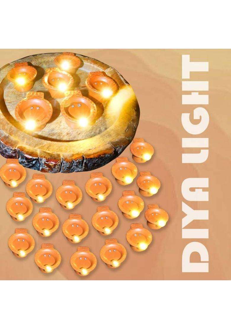 ZURU BUNCH Plastic (Pack of 12) Table Diya Set(Height 1.1 inch) - Indya