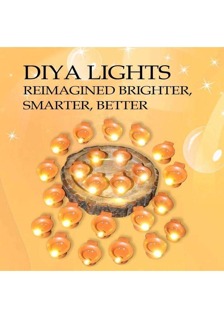 ZURU BUNCH Plastic (Pack of 12) Table Diya Set(Height 1.1 inch) - Indya