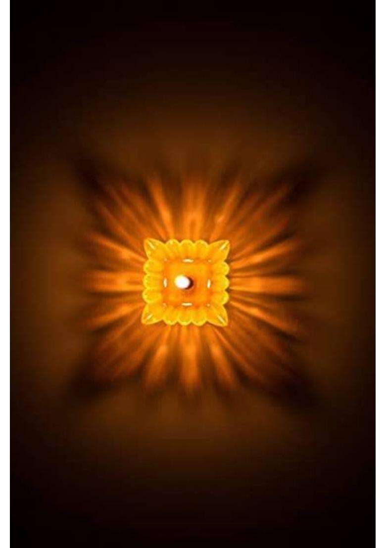 Znetly 3D Shadow Reflection Plastic/Decorative /Diwali Diya/Oil Lamps for Pooja Plastic Plastic (Pack of 12) Table Diya Set(Height 1.2 inch) - Indya