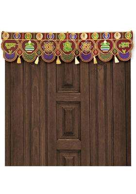 SHIVAM HANDICRAFT Shubh Labh Toran Design Main Door Bandhanwar for Diwali Festive Decoration Toran(Fabric)