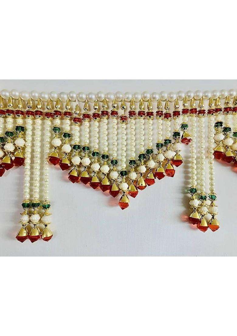 BLACK BERLIN Crystal Pearl Handmade Main Door Hanging Bandhanwar Multicolor Toran(Crystal Beads) - Indya