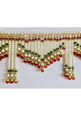 BLACK BERLIN Crystal Pearl Handmade Main Door Hanging Bandhanwar Toran(Crystal Beads)