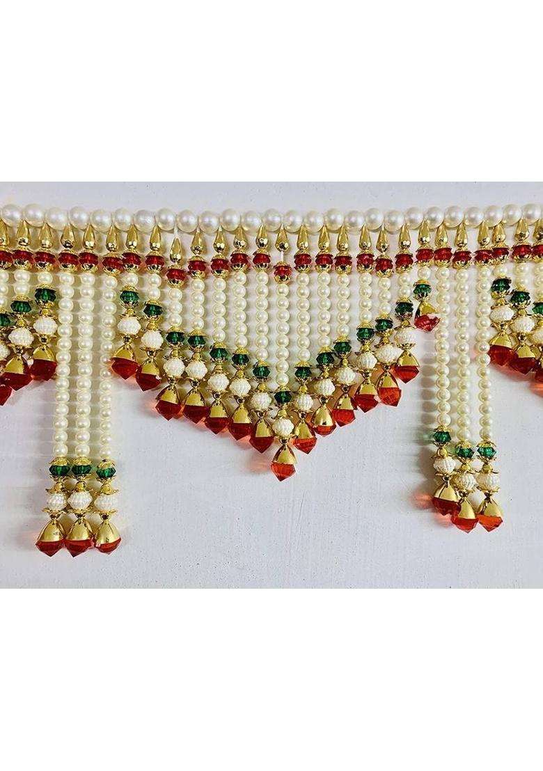 BLACK BERLIN Crystal Pearl Handmade Main Door Hanging Bandhanwar Toran(Crystal Beads) - Indya