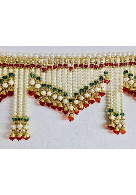BLACK BERLIN Crystal Pearl Handmade Main Door Hanging Bandhanwar Toran(Crystal Beads)