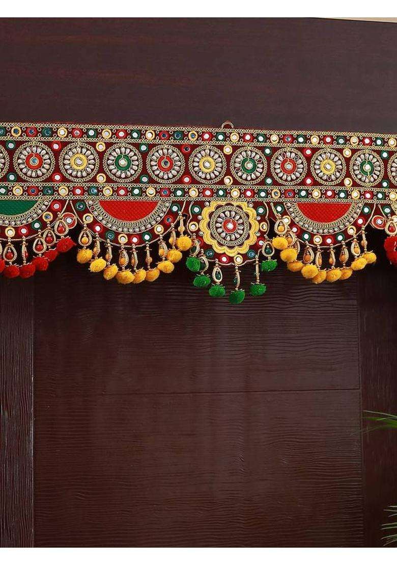 TIED RIBBONS Hanging Toran for Door and Temple (Bandhwar) Toran for Diwali Decoration Toran - Indya