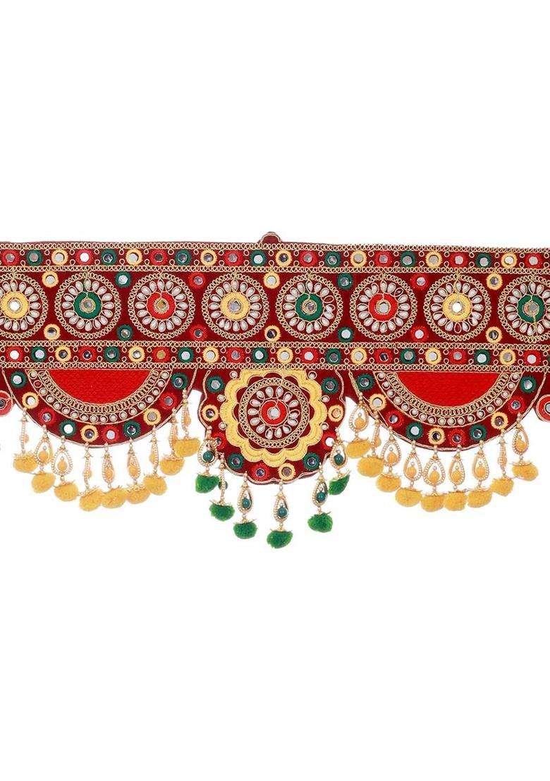 TIED RIBBONS Hanging Toran for Door and Temple (Bandhwar) Toran for Diwali Decoration Toran - Indya