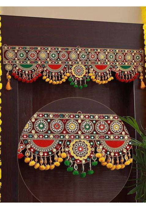 TIED RIBBONS Hanging Toran for Door and Temple (Bandhwar) Toran for Diwali Decoration Toran