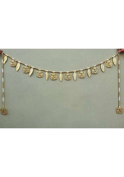 GINROO Wall Decoration Door Hanging Handmade Moti Toran with Beads and Ganeshji Decorative Toran/Bandarwal/Diwali Decoration Item for Home NavratriPongal Onam Wedding Toran(Plastic)