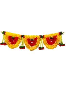 Afarza Toran for Door Home Decoration Main Entrance Hanging Latest Handmade Bandarwal Toran(42 L X 9 H) Inch Fabric & Recyclable Plastic)