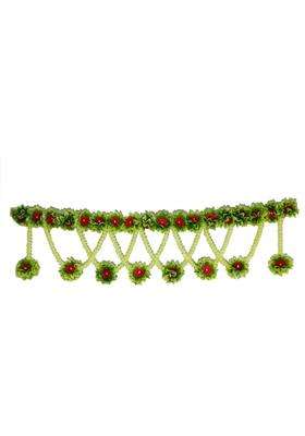 Afarza afarza artificial flower toran for door hanging home decoration main entrance Toran(39LX9H) Fabric & Recylable Plastic)