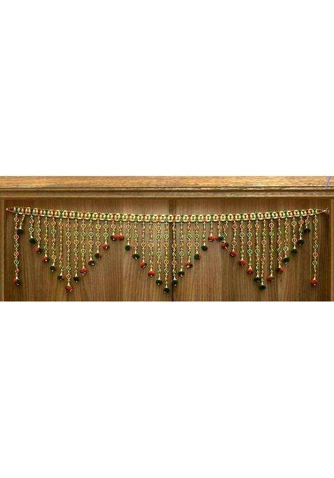 P A HEALTH AND FITNESS Traditional Woolen/Moti Jhumar Toran/Toranam Main Gate Home/Mandir Decor.3FT Toran(Thread Cotton)