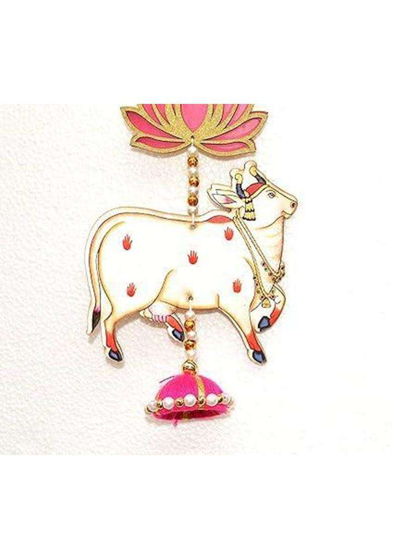 Jack Lawrence Lotus Wall Decor Hanging MDF for Home Temple All Festival Decoration (2 Pcs) Toran(MDF) - Indya