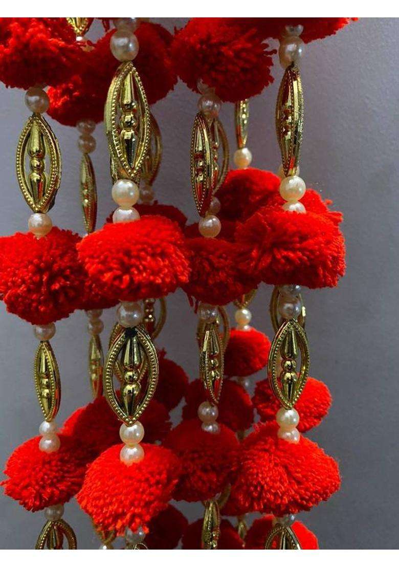 CROWN NIMREET ALL OCCASIONS TORAN/LATKAN ( 5FT PACK OF 10 PIECES) Toran(FEBRIC PLASTIC) - Indya