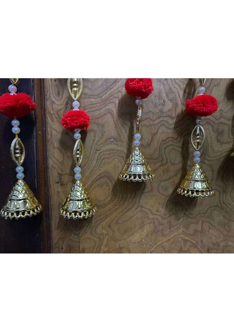 CROWN NIMREET ALL OCCASIONS TORAN/LATKAN ( 5FT PACK OF 10 PIECES) Toran(FEBRIC PLASTIC) - Indya