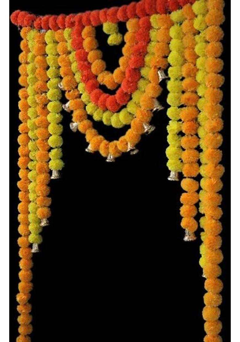 SHREYA-FASHION Artificial Marigold Flowers Garlands Hanging Door Toran Toran(Plastic) - Indya