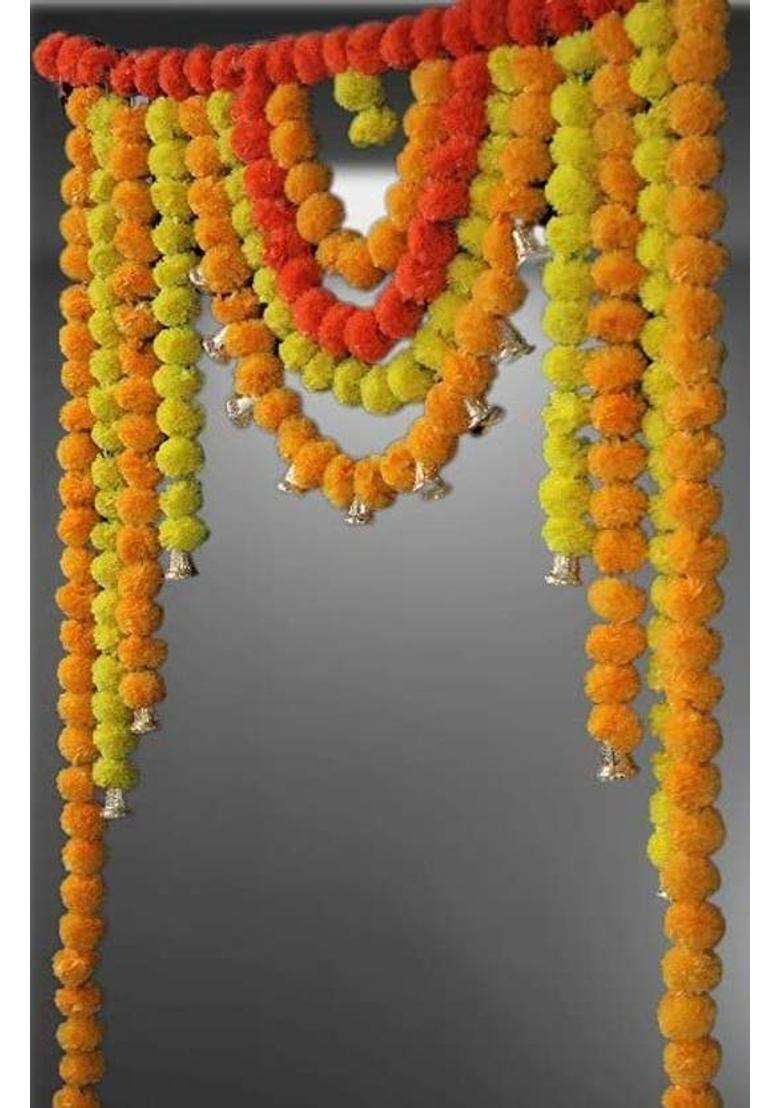 SHREYA-FASHION Artificial Marigold Flowers Garlands Hanging Door Toran Toran(Plastic) - Indya