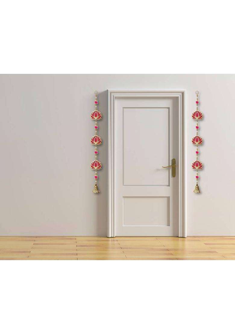 house of common 2 PC Lotus Hangings For Decoration Toran For Door Toran(MDF) - Indya