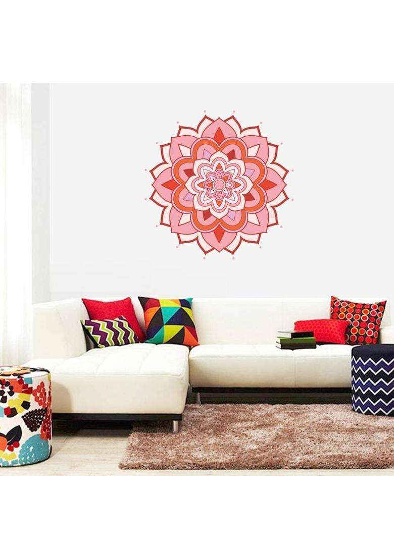 Aashrut decor 58 cm Home Decoration Rangoli Room Dcor Self Adhesive Sticker(Pack of 1) - Indya