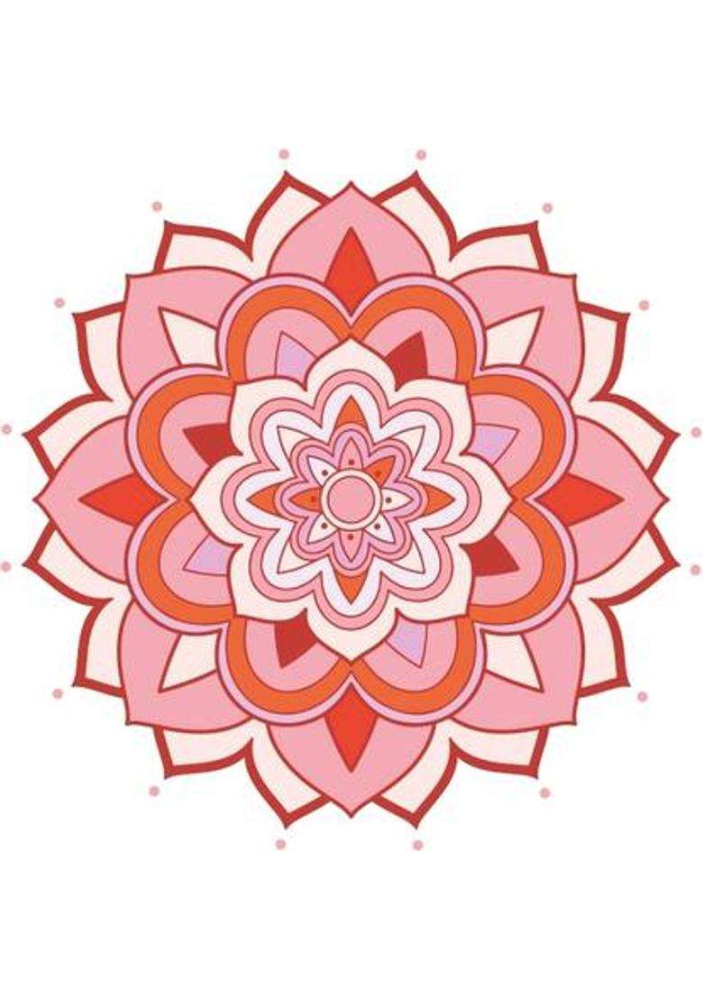 Aashrut decor 58 cm Home Decoration Rangoli Room Dcor Self Adhesive Sticker(Pack of 1) - Indya